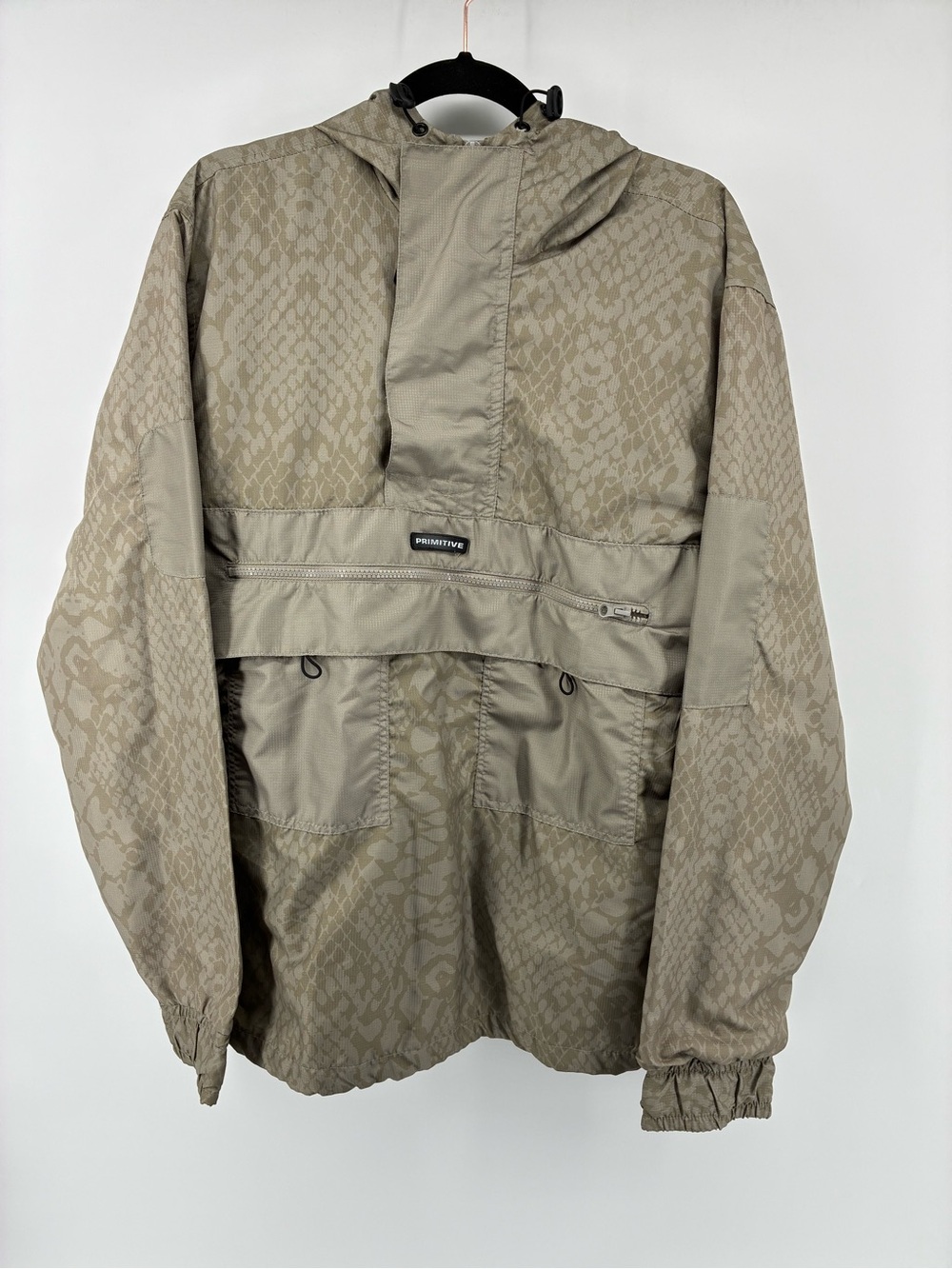 Primitive Olive Snake-Print Windbreaker Anorak